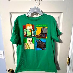 Minecraft green short sleeve T-shirt boys size XXL 18